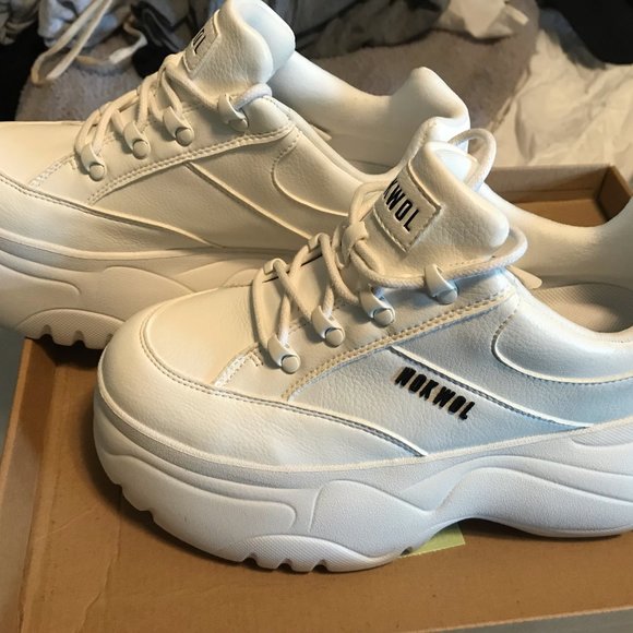 NOKWOL White Scripter Sneakers US size 8 - Picture 3 of 6